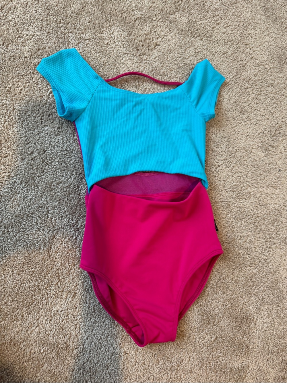 Turquoise and Fuchsia Two-Tone One-Piece TIGER FRIDAY LEO